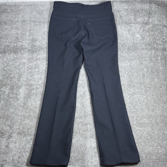 Vintage 90s Levi's Dress Pants Men's 38x34 (36x34) Navy Blue Straight Leg - Picture 2 of 9
